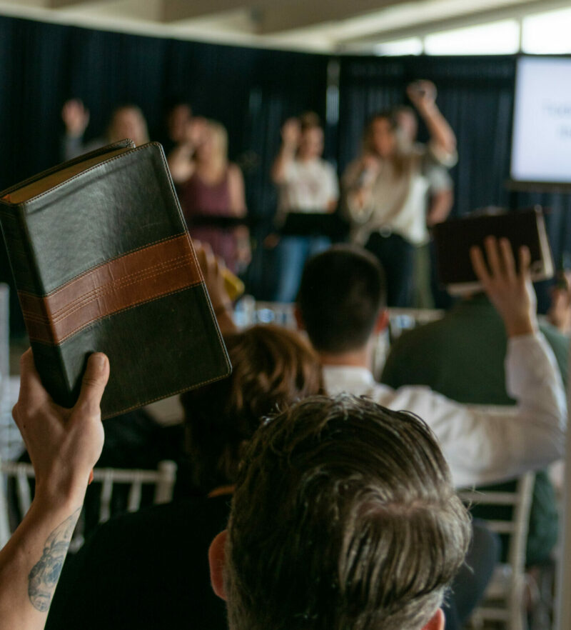 Man holding Bible